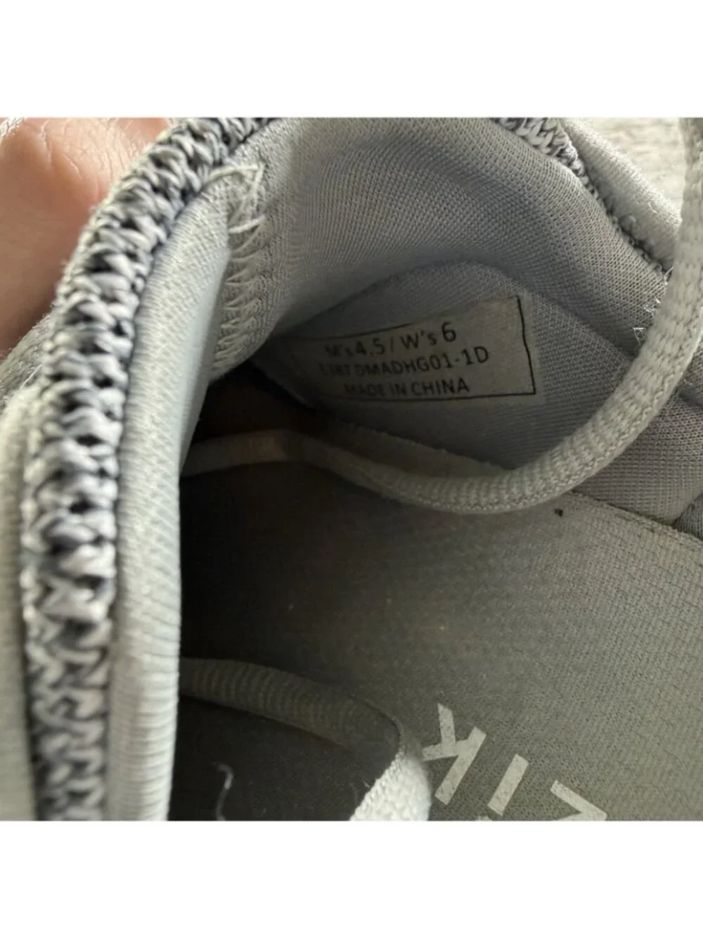 Kizik Madrid Eco Knit Women Size 6 Grey Hands Free Shoes Comfort Running Sneaker